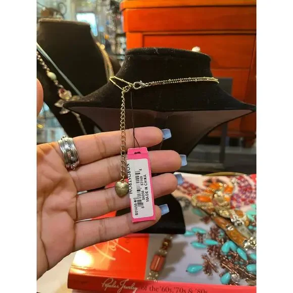 Betsey Johnson Apple and Tulip Layered Necklace and Earring Set